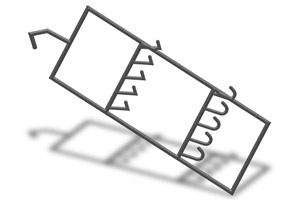 Suspension iron racks for galvanic treatments. Immagine