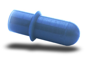 Schutzkappe mit Flansch zum Schutz von Zapfen und Gewindebohrungen. Material Silikon. Immagine