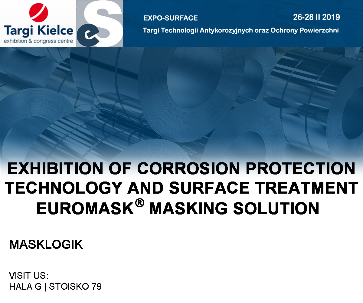 Locandina di Expo-Surface 2019: l’evento di Kielce che presenta le soluzioni professionali per la mascheratura Euromask