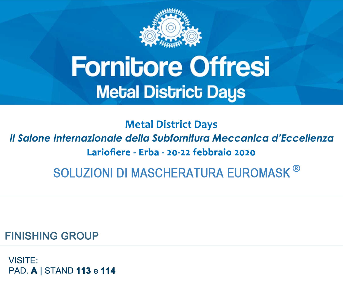 Locandina di Fornitore Offresi 2020: l'evento di Erba che presenta le soluzioni professionali per la mascheratura Euromask