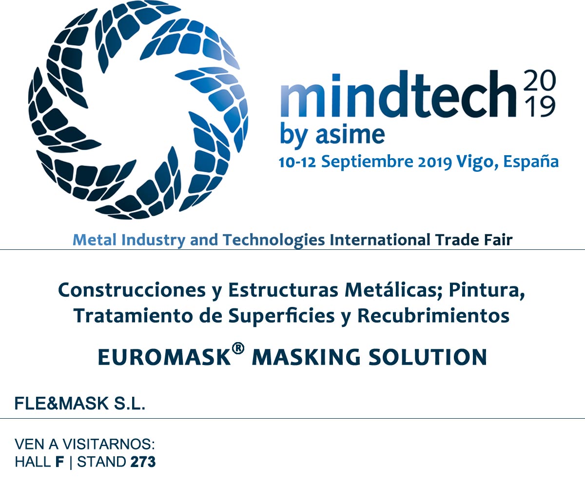 Locandina di Mindtech 2019: l’evento di Vigo che presenta le soluzioni professionali per la mascheratura Euromask