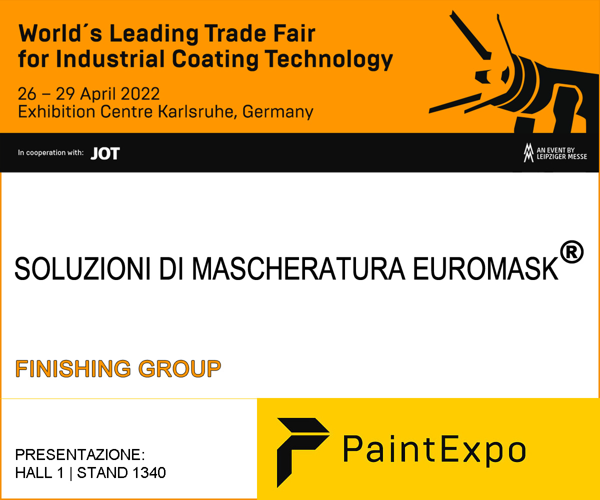 Locandina di PaintExpo 2022: l’evento di Karlsruhe che presenta le soluzioni professionali per la mascheratura Euromask